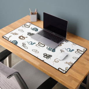 Colourful Snakes Reptile Animal Pattern Desk Mat