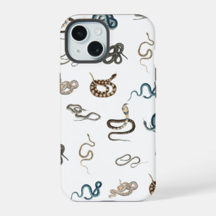Colourful Snakes Reptile Animal Pattern iPhone 15 Case