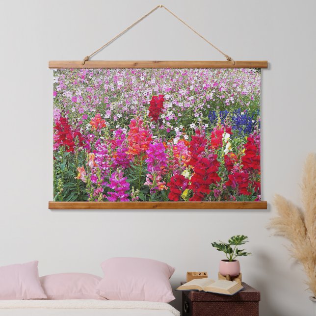 Colourful Snapdragon Garden Floral Hanging Tapestry (Bedroom)