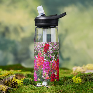 Colourful Snapdragon Garden Floral Water Bottle