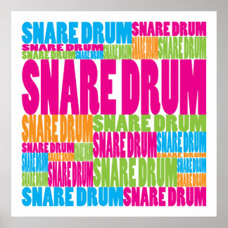 Colourful Snare Drum Poster