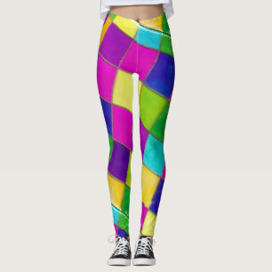 Colourful Snazzy Leggins  Stainglass Leggings