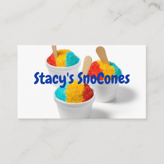 Colourful SnoCone Business Card (Front)