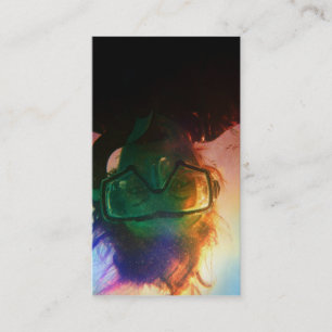 colourful snorkeler business card
