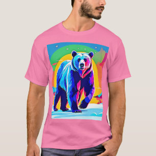 Colourful Snow Bear Art T-Shirt