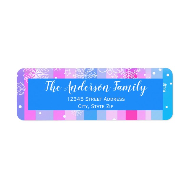 Colourful Snow - Return Address Label (Front)