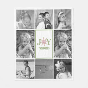 Colourful Snowflake Whimsical Joy Photo Fleece Blanket