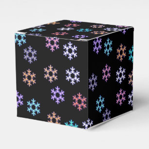 Colourful Snowflakes Pattern Gift Favour Paper Bag Box