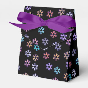 Colourful Snowflakes Pattern Gift Favour Paper Bag Box