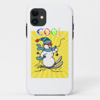 Colourful Snowman Skiing | funny cute snowman | sk