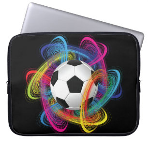 Colourful Soccer Ball Laptop Sleeve