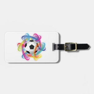 Colourful Soccer Ball Luggage Tags