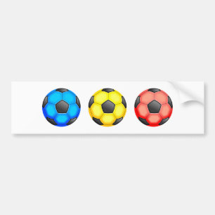 Colourful Soccer Balls Bumper Sticker