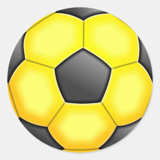 Colourful Soccer Balls Classic Round Sticker