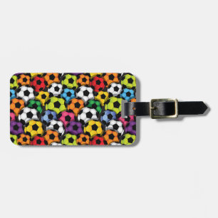 Colourful Soccer Balls Design Luggage Tags