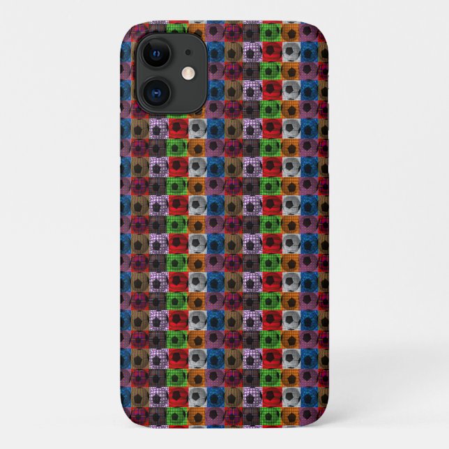 Colourful Soccer Balls Pop Art Design, Case-Mate iPhone Case (Back)