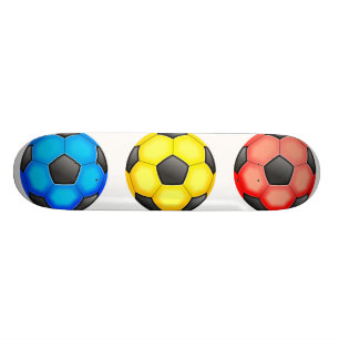 Colourful Soccer Balls Skateboard