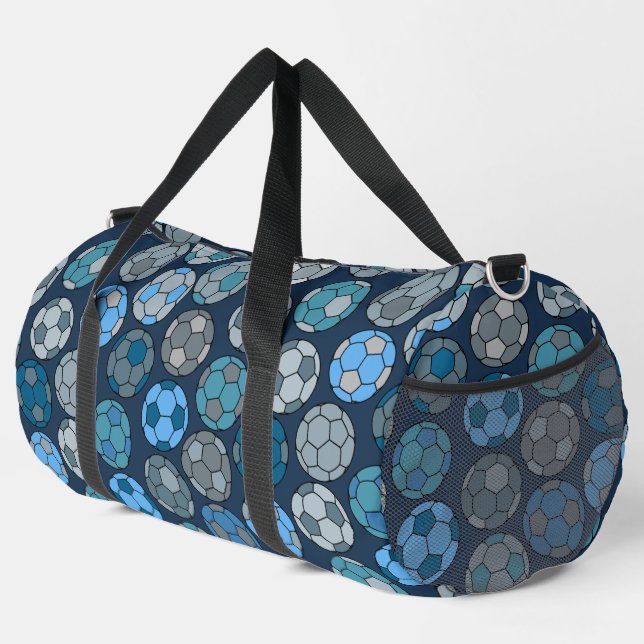Colourful Soccer Pattern Duffle Bag (Right Corner)