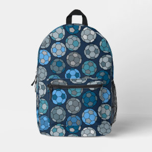 Colourful Soccer Pattern Printed Backpack