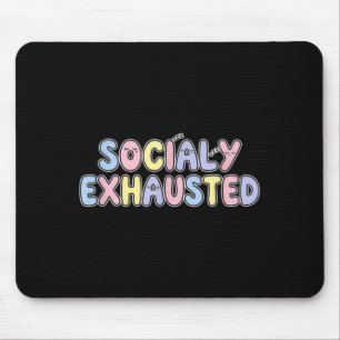 Colourful Socialy Exhausted Speech Emblem Mouse Mat