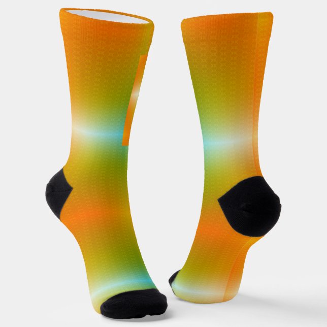 Colourful socks featuring a gradient design  (Angled)