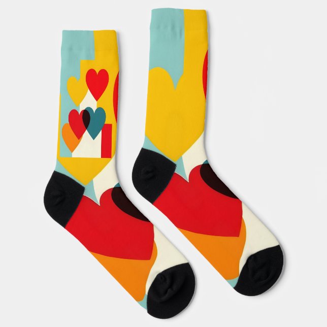 Colourful socks hearts design (Right)