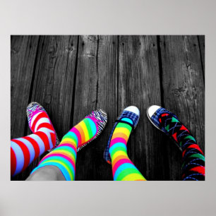 Colourful socks poster