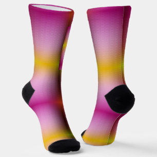 Colourful socks with a vibrant gradient pattern