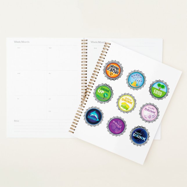 Colourful Soda Bottle Caps Planner (Creator Uploaded)