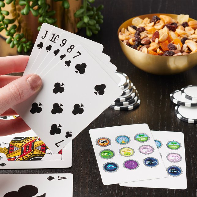 Colourful Soda Bottle Caps Playing Cards (Creator Uploaded)