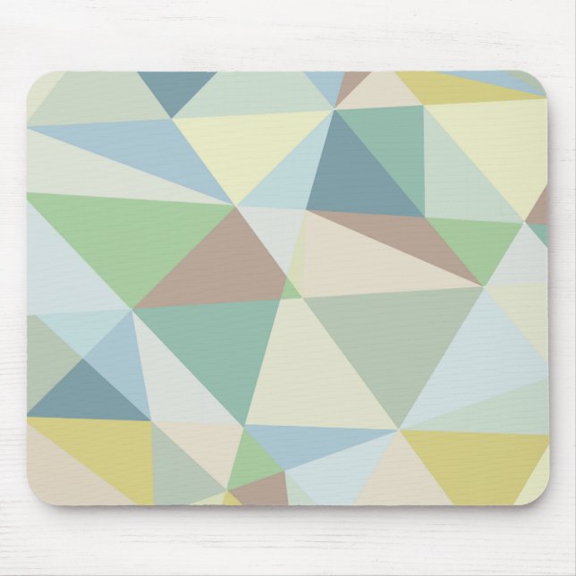 Colourful Soft Colours Geometric Modern Pattern Mouse Mat (Front)