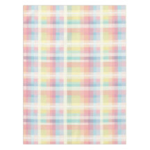 Colourful Soft Gingham Pattern Tablecloth