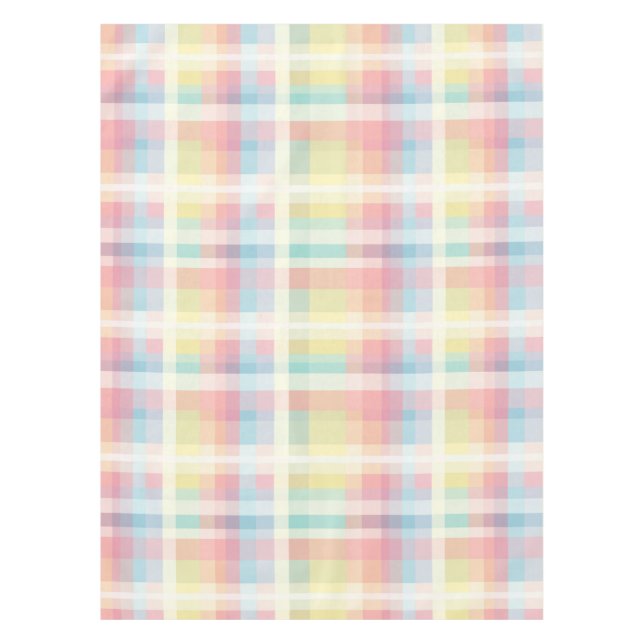 Colourful Soft Gingham Pattern Tablecloth (Front)