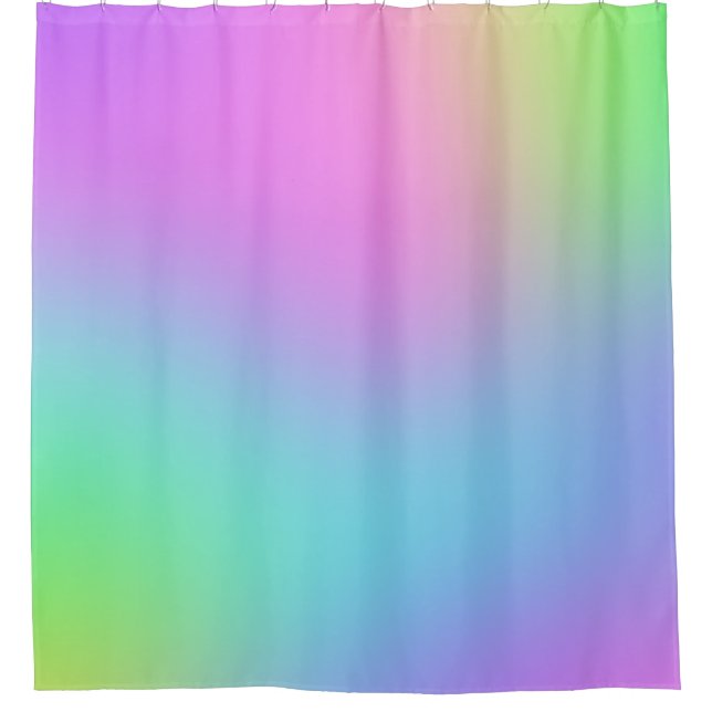 Colourful Soft Gradient Shower Curtain (Front)
