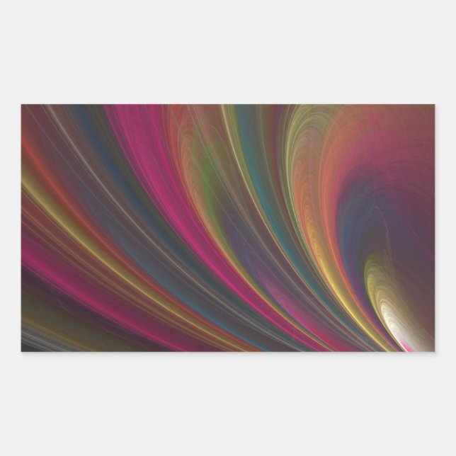 Colourful Soft Sand Waves Rectangular Sticker (Front)