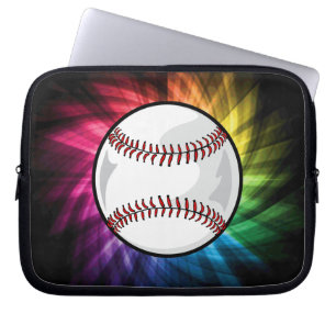 Colourful Softball; Baseball Laptop Sleeve