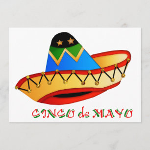 Colourful Sombrero Cinco de Mayo Invitation