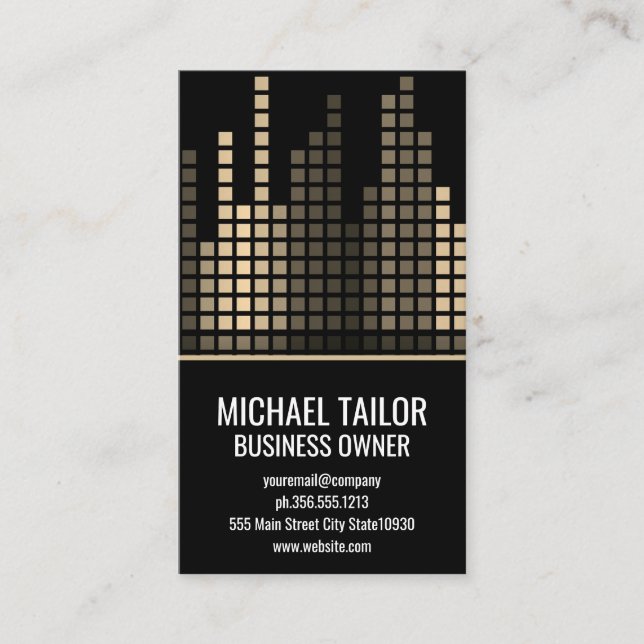 Colourful Sound Bar Equalizer Business Card (Front)