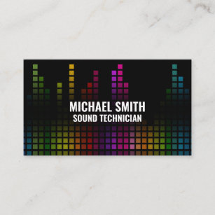 Colourful Sound Bar Equalizer Business Card