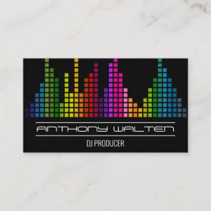 Colourful Sound Bar Equalizer Business Card