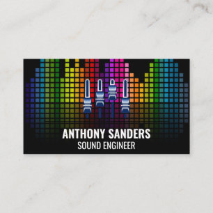 Colourful Sound Bar Equalizer Business Card
