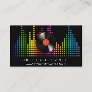 Colourful Sound Bar Equalizer Business Card