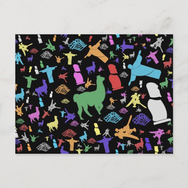 Colourful South America Postcard (Front)