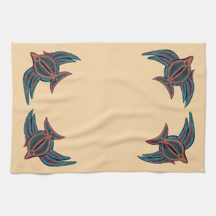 Colourful South Seas Art Tea Towel