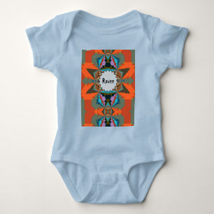 Colourful South Western Geometric Pattern Baby Bodysuit