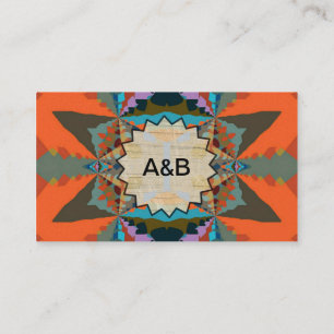 Colourful South Western Geometric Pattern Business Card