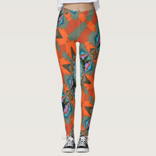 Colourful South Western Geometric Pattern Leggings