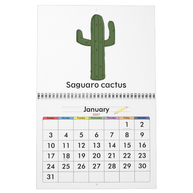 Colourful Southwest Kids' Calendar (Jan 2027)