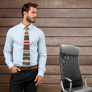 Colourful southwest motif abstract contemporary tie