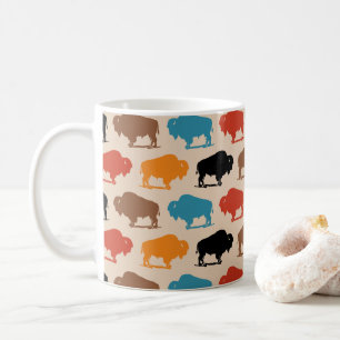 Colourful Southwestern Buffalo Pattern Coffee Mug